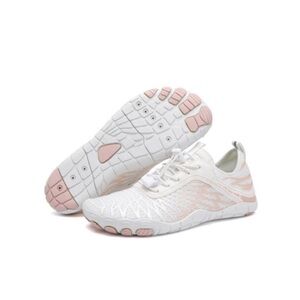 White and Pink Women's Athletic Shoes